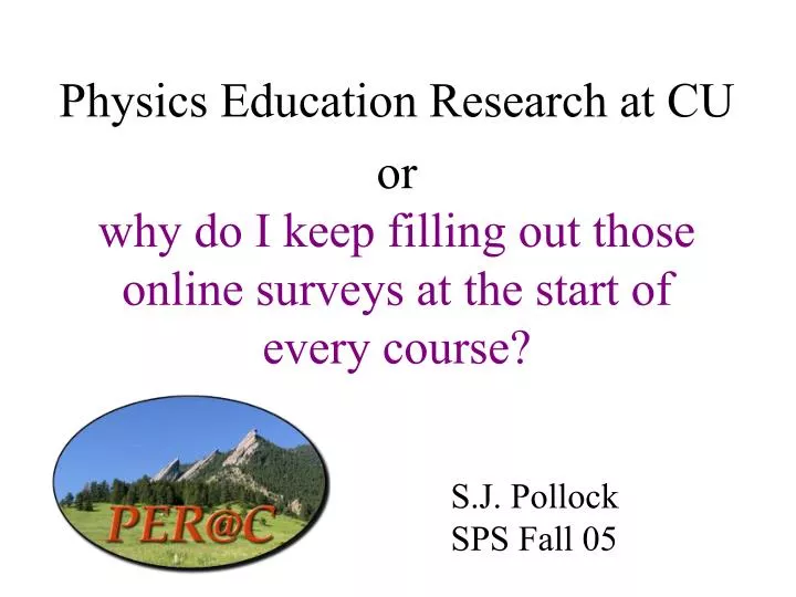 physics education research at cu