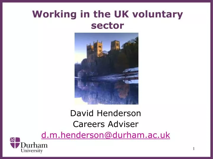 working in the uk voluntary sector