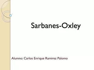 sarbanes oxley