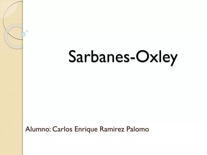 sarbanes oxley