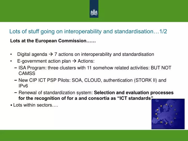 lots of stuff going on interoperability and standardisation 1 2