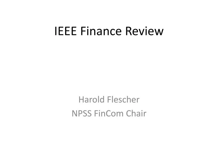 ieee finance review