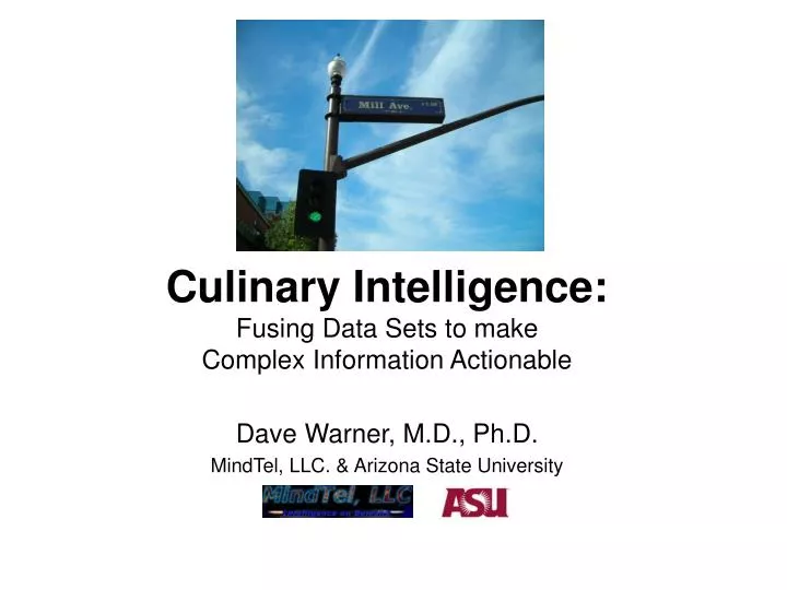 culinary intelligence fusing data sets to make complex information actionable