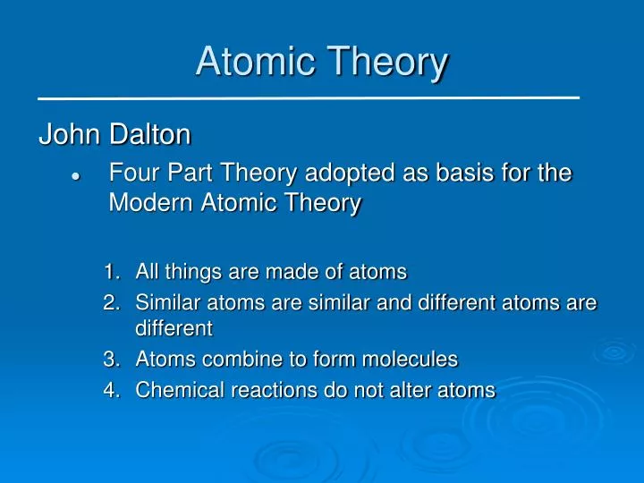 atomic theory