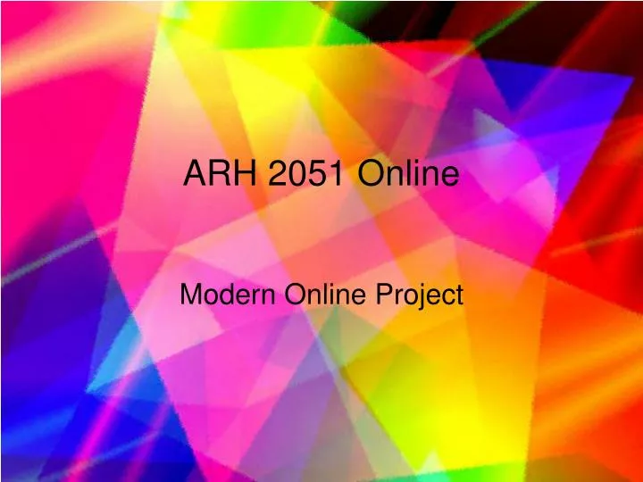 arh 2051 online