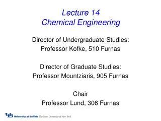 Lecture 14 Chemical Engineering