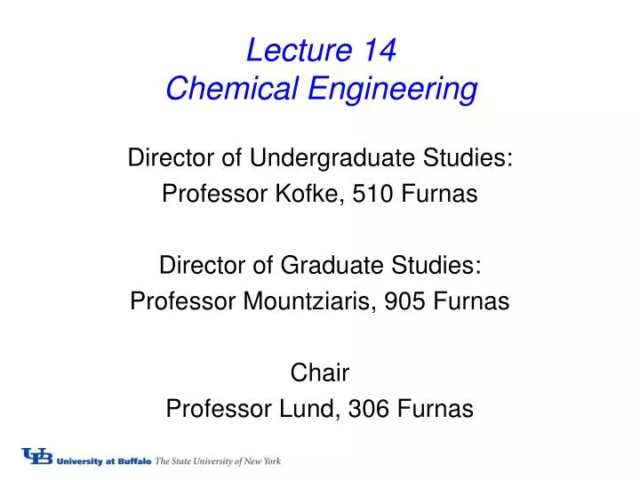 lecture 14 chemical engineering