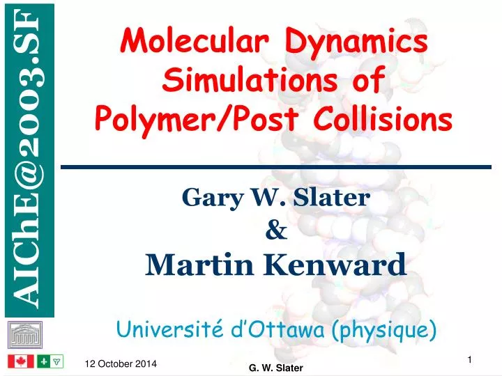 molecular dynamics simulations of polymer post collisions