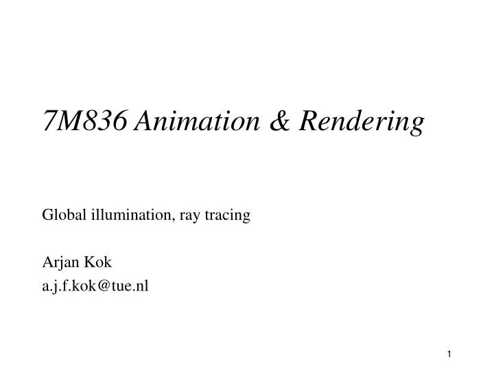 7m836 animation rendering