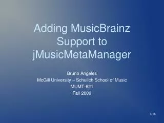 Adding MusicBrainz Support to jMusicMetaManager
