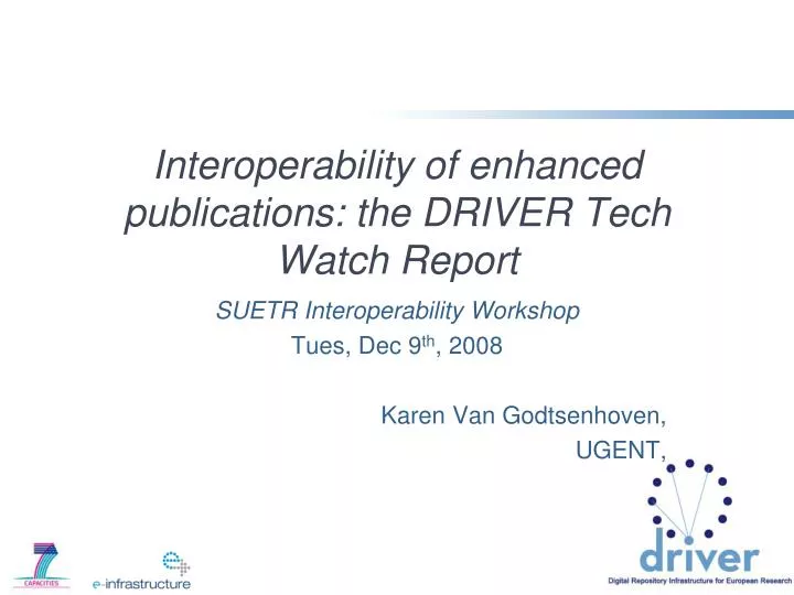 interoperability of enhanced publications the driver tech watch report