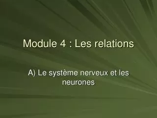 module 4 les relations