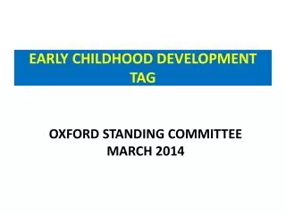 EARLY CHILDHOOD DEVELOPMENT TAG
