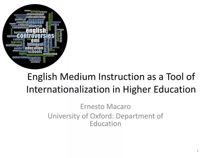 english medium instruction as a tool of internationalization in higher education