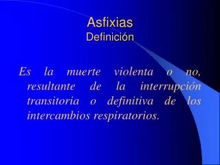 asfixias definici n