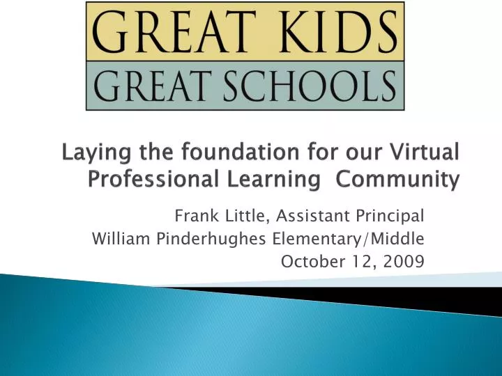 laying the foundation for our virtual professional learning community