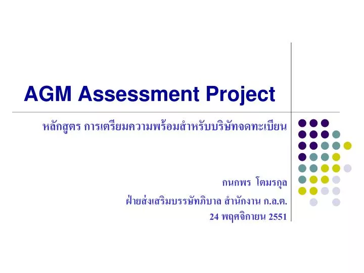 agm assessment project