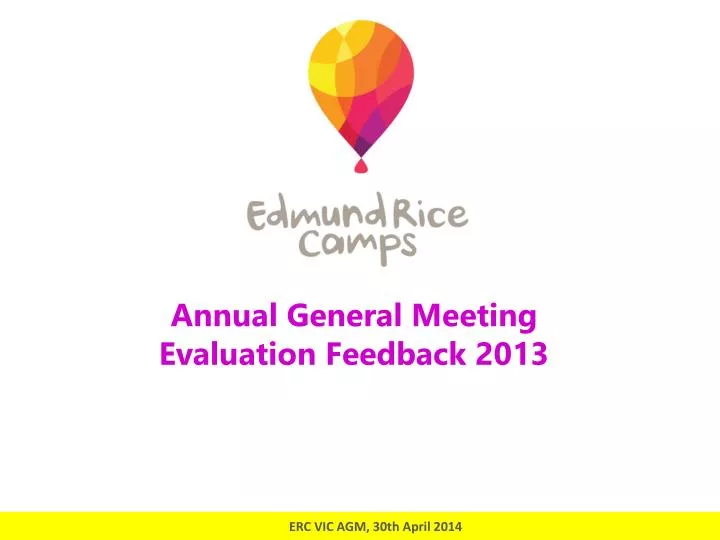 annual general meeting evaluation feedback 2013