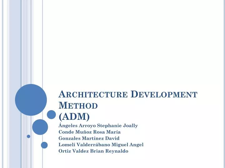 architecture development method adm