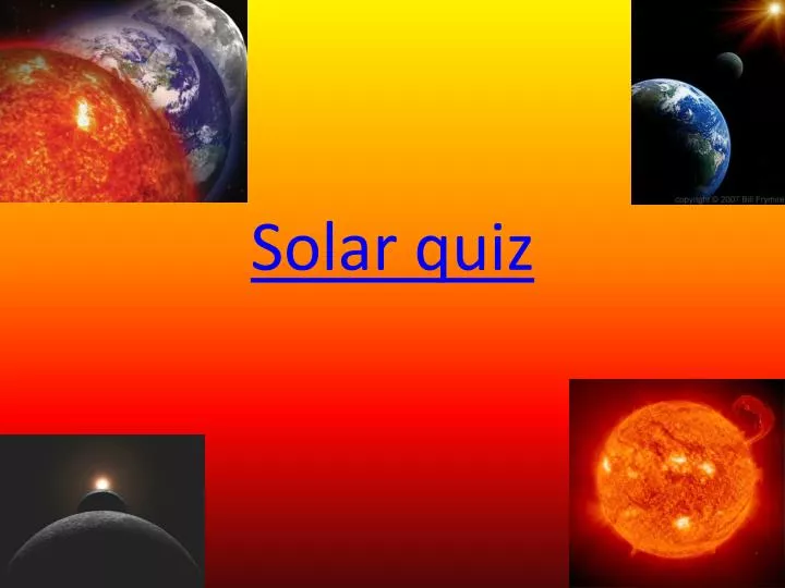 solar quiz