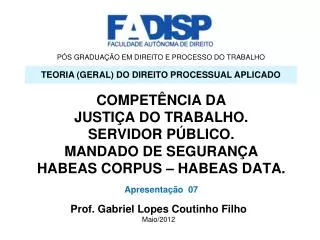 p s gradua o em direito e processo do trabalho