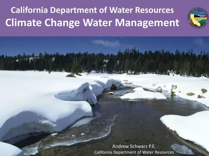 california department of water resources climate change water management