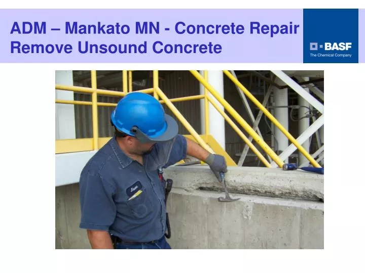 adm mankato mn concrete repair remove unsound concrete