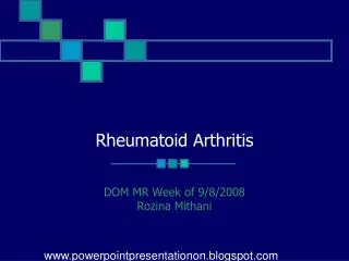 Rheumatoid Arthritis