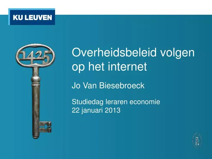 overheidsbeleid volgen op het internet jo van biesebroeck