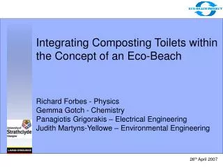 Integrating Composting Toilets within the Concept of an Eco-Beach