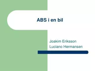 abs i en bil