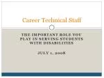 Supporting Students with Disabilities: The Critical Role of Career Technical Staff - slide 1