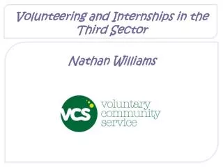 Volunteering and Internships in the Third Sector