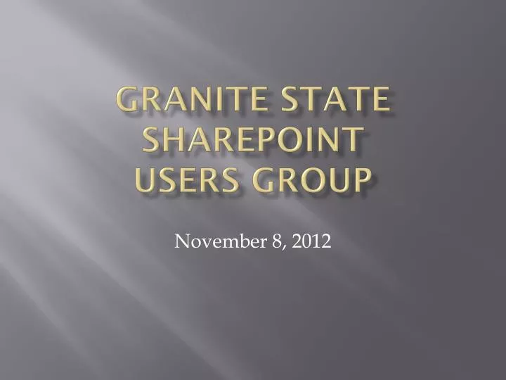 granite state sharepoint users group
