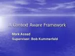 A Context Aware Framework - slide 1