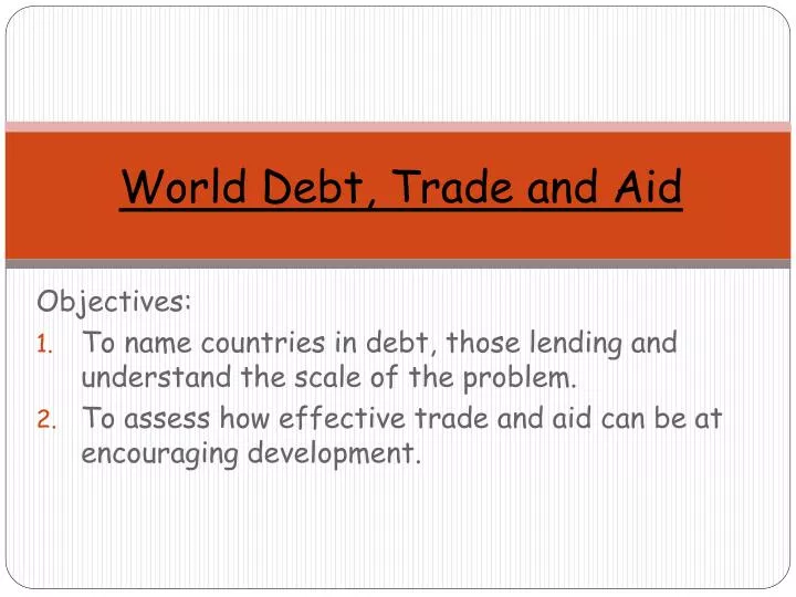 world debt trade and aid