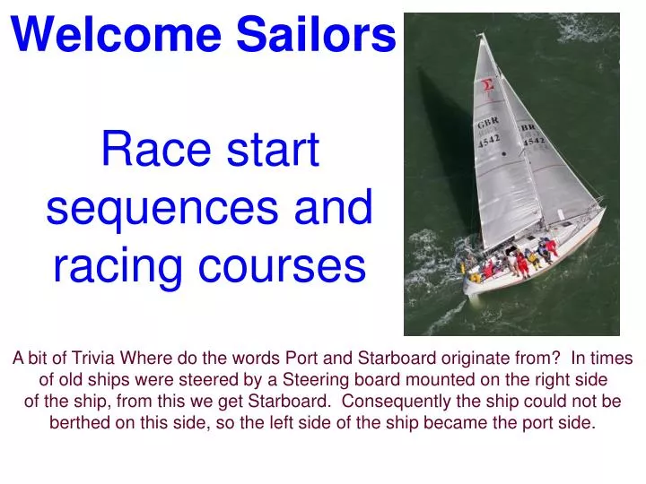 welcome sailors