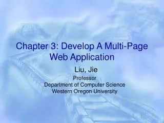 Chapter 3: Develop A Multi-Page Web Application