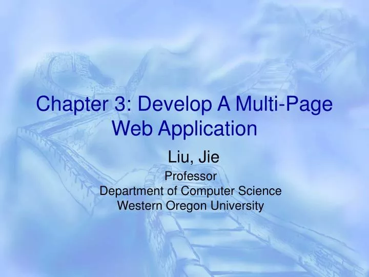 chapter 3 develop a multi page web application