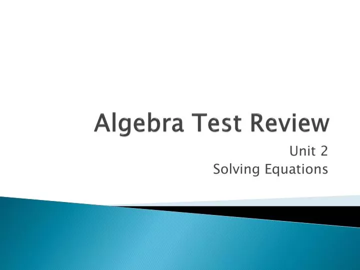 algebra test review