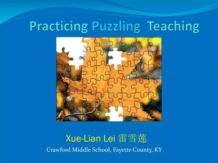 practicing puzzling teaching