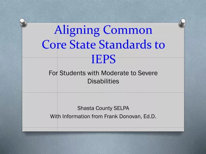 aligning common core state standards to ieps