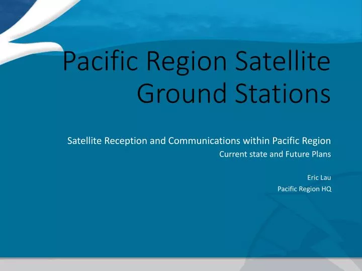 pacific region satellite ground stations