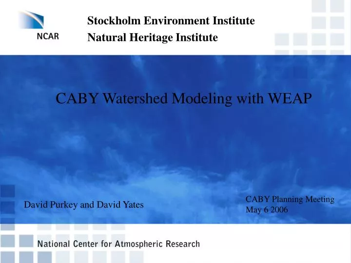 caby watershed modeling with weap