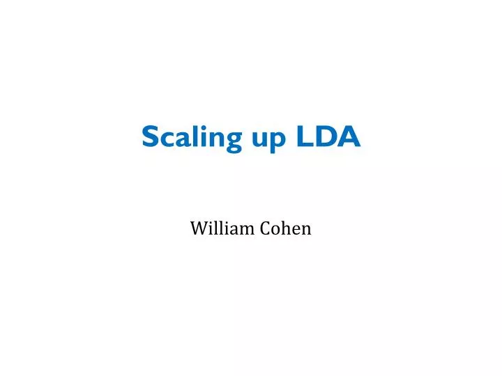 scaling up lda