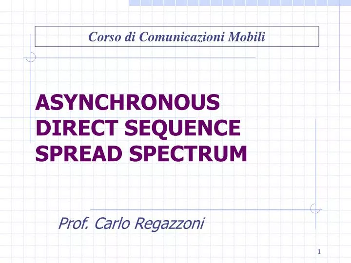 asynchronous direct sequence spread spectrum