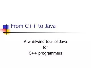 From C++ to Java