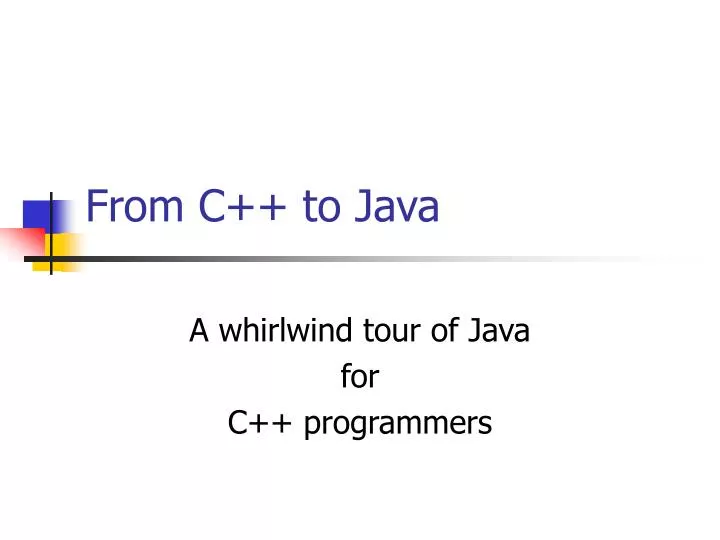 from c to java