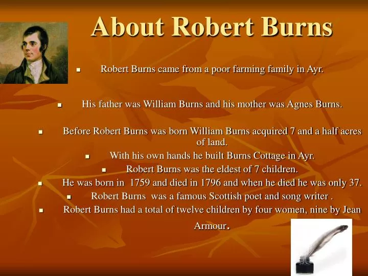 about robert burns