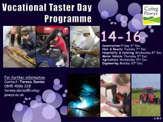 Vocational Taster Day Programme